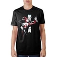 thumbnail image 1 of Harley Quinn and The Joker Men's Black T-Shirt-3X-Large, 1 of 3