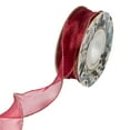 thumbnail image 1 of Harlier 1.57 Inch Wide Sheer Chiffon Ribbon, Pearl Silk Woven Ribbon Suitable for Gift Wrapping, Wedding Decor, Home Decor, Girl Hair Accessories Handmade DIY (10 Yards/Roll, Burgundy), 1 of 6