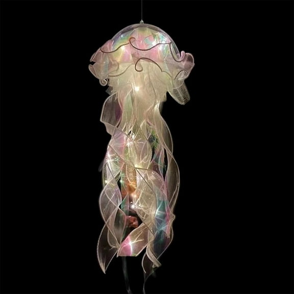 Harlier 2 PCS Jellyfish Lantern Lamp Decoration, Colorful Jellyfish Hanging Light Under The Sea Ceiling Decor Wedding Ocean Mermaid Party Decorations Supplies Birthday Gifts, 11.8Inch