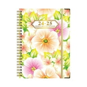 Harlier 2024-2025 Weekly Appointment Book & Planner, Daily Hourly Planner 2024-2025, 8.5" x 6.2", 30-Minute Interval, Lay - Flat, Spiral Binding, Thick Paper - Flower Printed
