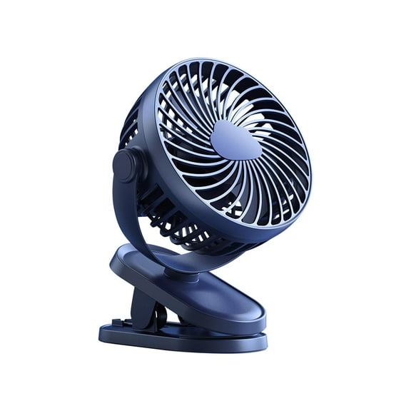 Harlier 3-Speed Portable Clip-on Fan with USB Charging 360° Rotation Battery Operated Desk Fan