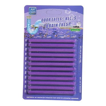 Harlier 360° Sticks Drain Cleaner and Deodorizer, Enzyme Pipe Cleaners, Eliminate Odors, Prevent Clogged Drains, Safe for Sinks, Bathtub Drains, Septic Tanks, 12 Counts (Lavender Flavor)
