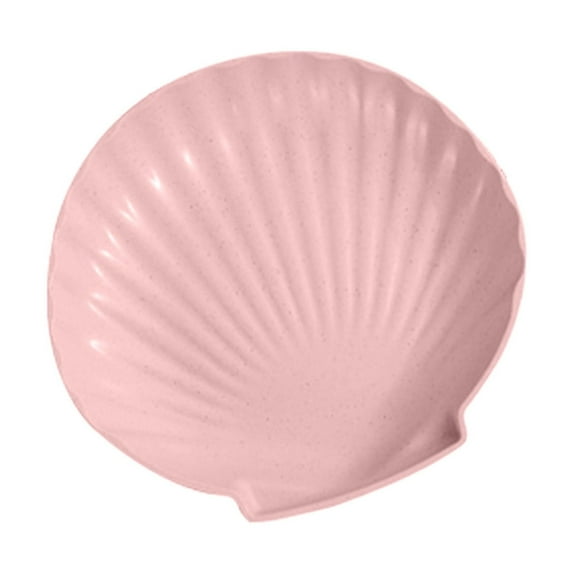 Harlier 5.9 Inches Lightweight Wheat Straw Plates, Shell Shaped Fiber Lightweight Unbreakable Dinner Plates, Microwave and Dishwasher Safe, Plates Easy to Clean & Reusable