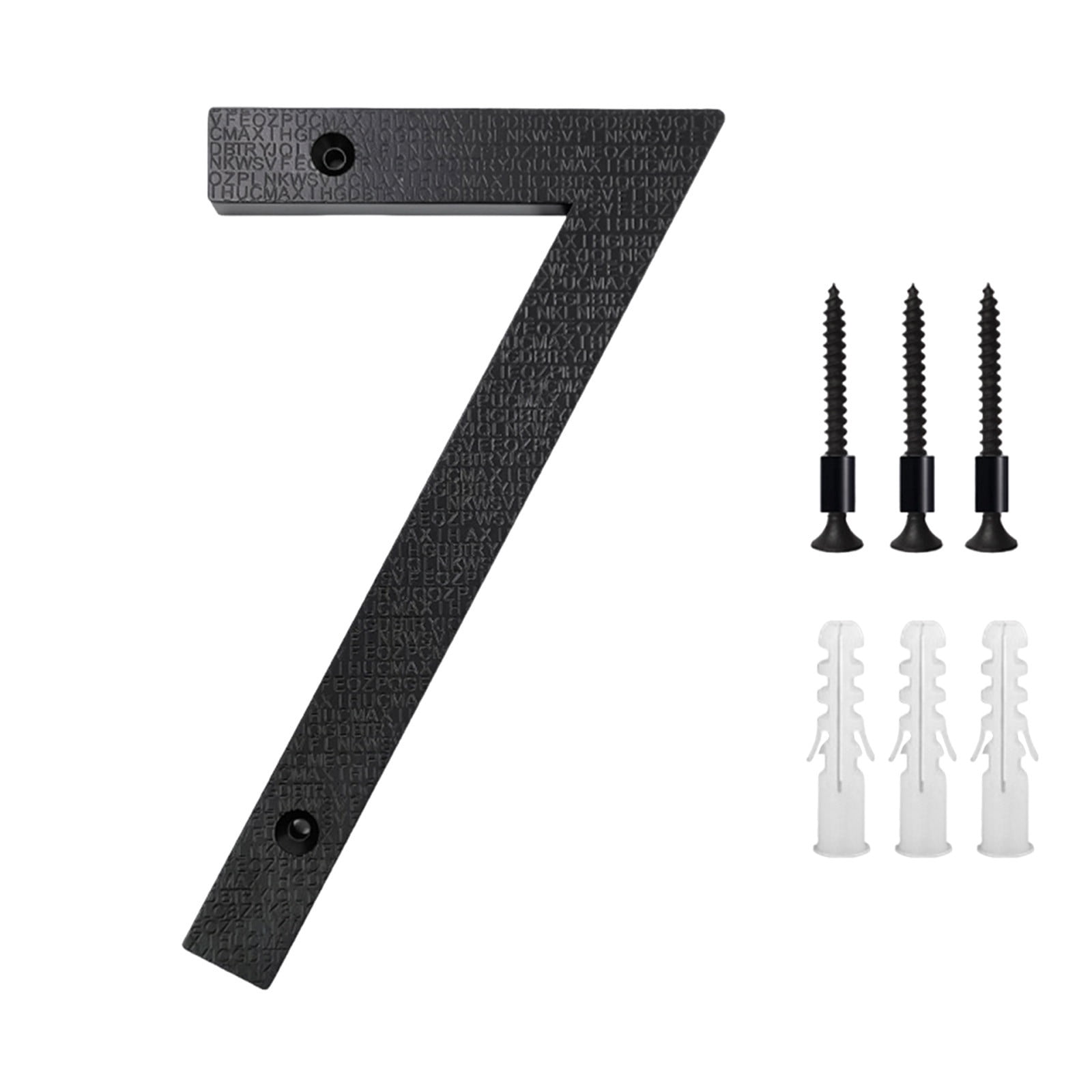 5 Inch Black Acrylic House Number Letter B - Frosted Matte Address Sign With Screws For Flush Or Floating Mount