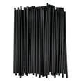Harlier 500 Pcs Plastic Straws, 8.27" Straight Disposable Black Hot