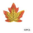 thumbnail image 1 of Harlier 50Pcs Artificial Fall Maple Leaves, Assorted Mixed Fake Silk Maple Leaf, Bulk Faux Autumn Leaves for Thanksgiving Harvest Wedding Party Table Festival DIY Craft Decoration, 1 of 6