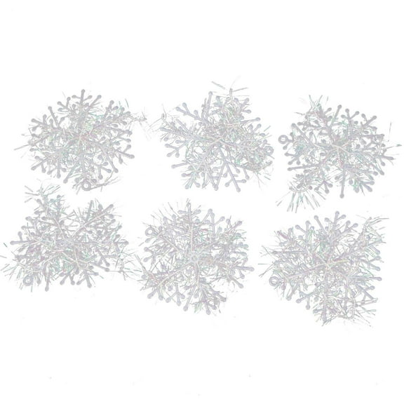 Harlier 6Pcs Snowflakes Confetti Decorations for Christmas, 4.3 Inch White Winter Confetti Snow Party Pack for Wedding Birthday Holiday Party Table Decorations Supplies