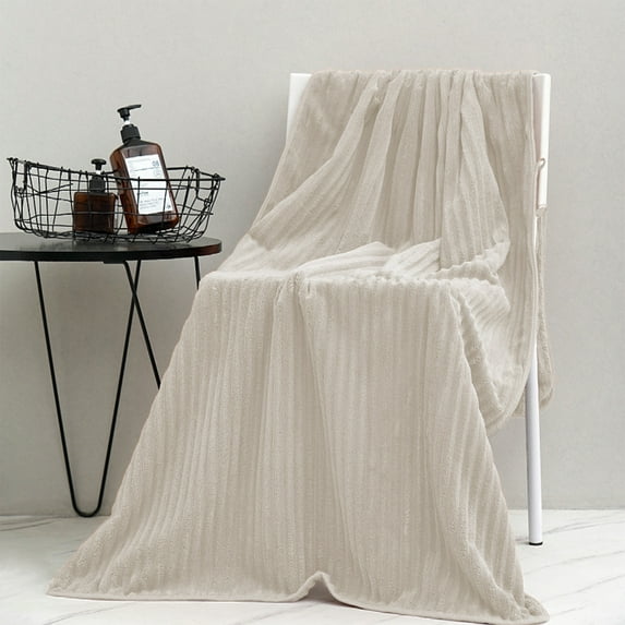 Harlier American Bath Towels, Cotton Turkish Towel Set, Super Soft & Absorbent Quick-Dry Bathroom Towels, 27.6x55.1 Inch - Beige