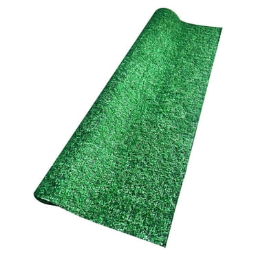 Harlier Artificial Grass Turf Indoor Outdoor Rug, 6.6Ft x 9.8Ft Fake Grass Backdrop Synthetic Lawn Landscape, Faux Turf Mat for Decor, Astroturf for Balcony, Terrace, with Drain Holes