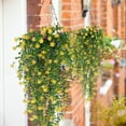 thumbnail image 1 of Harlier Artificial Hanging Plants, Fake Hanging Plant Faux Hanging Plants UV Resistant Plastic Plants for Indoor Outdoor Room Wall Wedding Patio Porch Decor, 30 Inch Long (Purple), 1 of 4