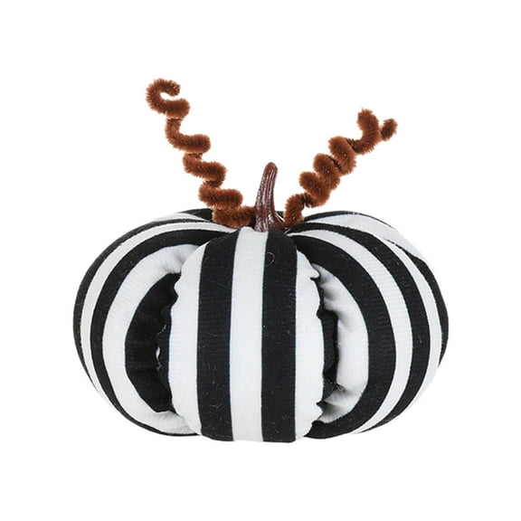 Harlier Artificial Pumpkin Decoration, 6.3 Inches Fake Pumpkin Fabric Plaid Stuffed Pumpkin, Rustic Farmhouse Thanksgiving Harvest Halloween Wedding Table Centerpiece Kitchen Decor