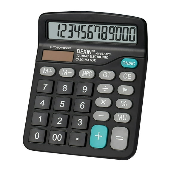 Harlier Basic Standard Calculators, Mini Digital Desktop Calculator with 8-Digit LCD Display, Battery Solar Power Smart Calculator Pocket Size for Home School for Kids (Black)