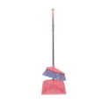 thumbnail image 1 of Harlier Broom and Dustpan Set, Large Brooms and Dust Pans with 29'' Long Handle, Upright Broom and Dustpan Comb for Lobby Dog Cat Pets Hair Home Use and Kitchen Cleaning - Pink, 1 of 9