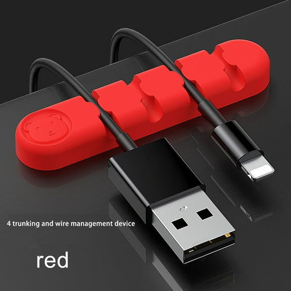 Harlier Cable Holder Clips, Cable Management Cord Organizer, USB Charging Clips Silicone Self Adhesive Wire Holders for Office Home Desktop USB Charging Cable Power Cord Mouse Cable
