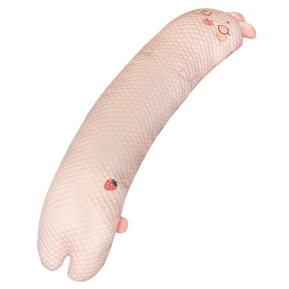 Harlier Cat Pillow Plush Cartoon Kitty Sleeping Hugging Pillow, Cuddly Soft Long Kitten Body Pillow Doll Cat Cushion Toy, Plush Toy Gift for Kids Girlfriend (Pink, 80cm/31.4inch)