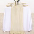 thumbnail image 1 of Harlier Cheesecloth Table Runner, 35x71 Inch Boho Gauze Table Runner, Cheese Cloth Long Romantic Table Runner for Wedding Bridal Shower Birthday Party Table Decor (Beige), 1 of 8