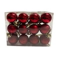 thumbnail image 1 of Harlier Christmas Balls Ornaments, 12pcs 1.1" Shiny Xmas Tree Decorations, Holiday Hanging Balls-3 Style Shatterproof Birthday Easter Holiday Wedding Christmas Ornaments (Red), 1 of 6