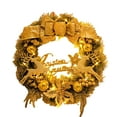 thumbnail image 1 of Harlier Christmas Wreath for Front Door, 15.8" Artificial Christmas Wreath with LED Lights Christmas Door Hanger Decor, Merry Christmas Sign Decorations for Yard Porch Windows Wall Home Supplies, 1 of 7