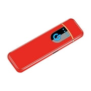 Harlier Electronic Lighter, Electric Windproof USB Rechargeable Slim Coil Lighter with Smart Fingerprint Sensor Dual Side Ignition, Battery Indicator Lighter for Flameless Boyfriends Gifts