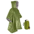 thumbnail image 1 of Harlier Emergency Rain Poncho and Storage Bag, Green Thermal Mylar Space Blanket Sack Survival Kit for Car Activities Hiking Camping Gear Equipment, 1 of 7