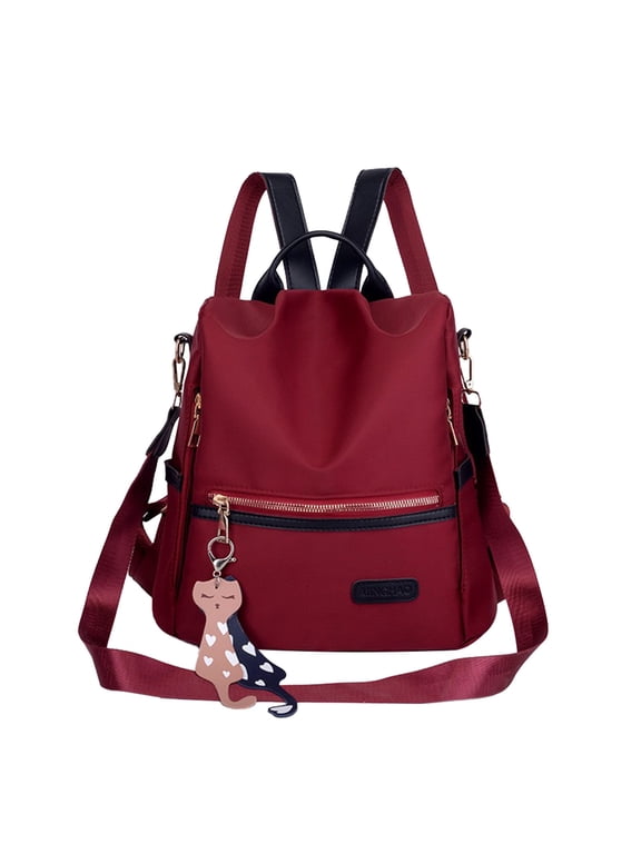 Harlier Fashion Backpack for Women Waterproof Rucksack Daypack Anti-theft Shoulder Bag Handbag Casual Travel Bag Hiking Backpack Purse, Red