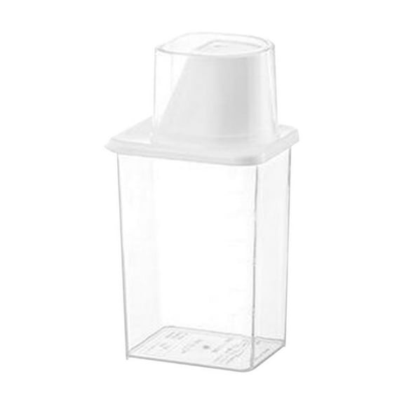 Harlier Food Storage Containers with Lids Airtight and Measuring Cup for Flour, Sugar, Grain, Rice & Baking Supply Kitchen & Pantry Bulk Food Storage for Food Organization, Clear 0.87LL