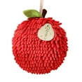 thumbnail image 1 of Harlier Fuzzy Ball Hand Towels, Monochrome Chenille Fluffy Microfiber Decorative Ball Towel, Quick Dry Plush Absorbent Towels, Kitchen Hand Towels for Washstand (Red), 1 of 8