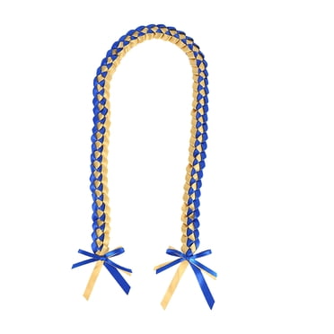 3 Pieces Graduation Ribbon Lei Handmade Braided Necklace