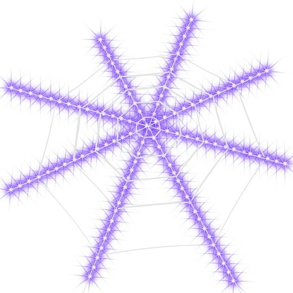 Harlier Halloween Decorations 80 LEDs Spider Web Lights, 3.9 Ft Super-Realistic Cobweb Indoor Outdoor Purple Lights, 8 Modes Remote Control Battery Operated Light for Home Garden Party