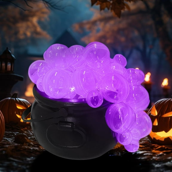 Harlier Halloween Decorations Indoor, Black Bubbling Witches Cauldron, Halloween Party Decorations, Plastic Cauldron Pot, Bubble Witch Cauldron DIY Set for Halloween Kitchen Table Decor