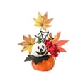 thumbnail image 1 of Harlier Halloween Mini Artificial Pumpkin with Flower and Maple Leaf for Harvest Fall Decor, Decorative Outdoor Indoor Halloween Autumn Thanksgiving Tables Centerpieces Decorations, 1 of 6