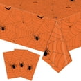 thumbnail image 1 of Harlier Halloween Tablecloth, Spider Web Tablecloth Halloween Party Decorations Supplies, 54x108 Inch Disposable Rectangular Cobweb Plastic Table Covers for Halloween Spider Party Decor, 1 of 7