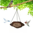 thumbnail image 1 of Harlier Hanging Bird Feeder and Bath for Outside, Metal Wild Bird Feeder for Outdoors Garden Backyard Balcony Decor, Large Platform Bird Seed Water Feeders Tray, Bird Watching Gift, 1 of 6