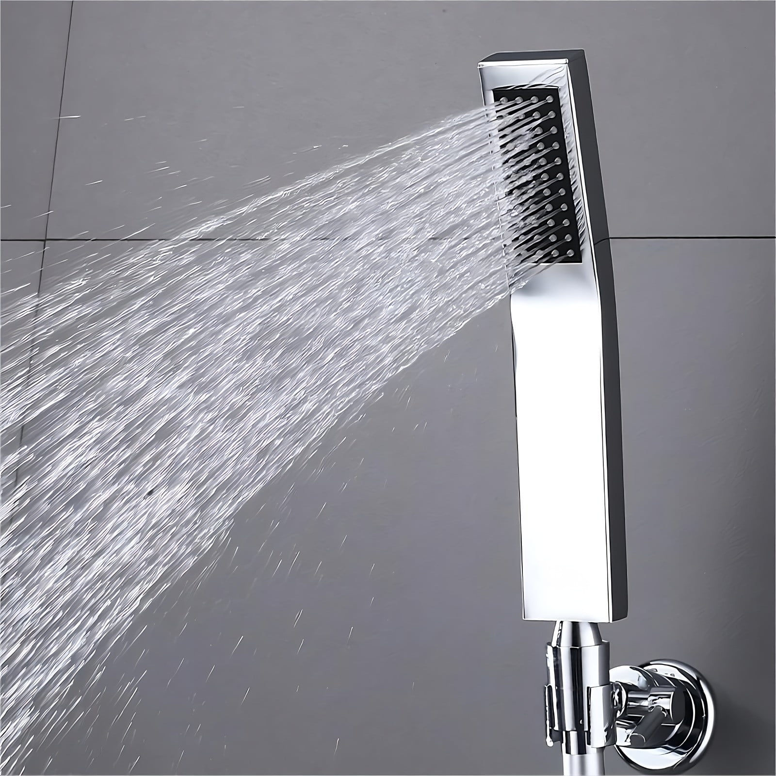Harlier High-Pressure Handheld Shower Head with 44 Water Outlets for Multiple Sprays, Low Profile Lightweight Rectangular Shower Head, Stainless Steel Shower Head with Brushed Nickel Finish