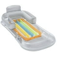 thumbnail image 1 of Harlier Inflatable Pool Lounger Float Adult, Tanning Pool Lounger Float with Cup Holders, Water Pool Chair Floats with Headrest, Backrest & Footrest, Summer Beach Floaties Cool Pool Party Toys, 1 of 6