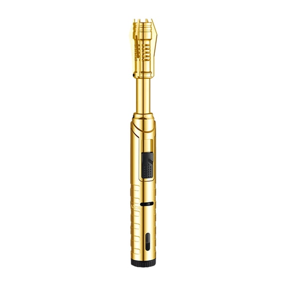 Harlier Long Torch Lighters, Butane Torch Lighter Refillable Gas Jet Flame Lighter, Adjustable Windproof Pen Torch Lighter for Camping Candle Grill BBQ Outdoor Fireworks (Fuel Not Included)