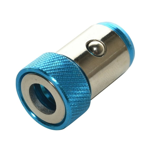Harlier Magnetic Screw Ring Bit, Magnetizer Ring, Metal Magnetizer Screw, Magnetizer Screw Removable For 1/4 Inch/6.35mm Hex Screwdriver and Power Bits (Blue)