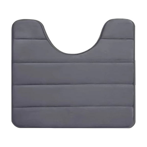 Harlier Memory Foam Toilet Bath Mat U-Shaped, Soft and Comfortable, Super Water Absorption, Non-Slip, Thick, Machine Wash and Easier to Dry for Bathroom Commode Contour Rug, 16 x 23 In