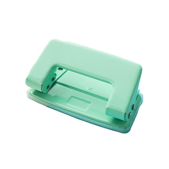 Harlier Metal 6 Hole Paper Punch, 1/4inch/6mm Metal Hole Puncher 8 Sheet Punch Capacity Adjustable Hole Punch for A4/A5/B5 Size Office and Home Supplies, Green