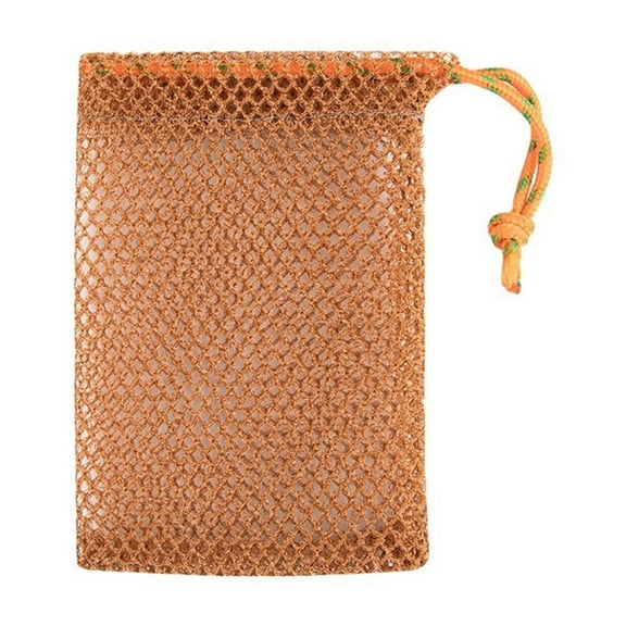 Harlier Natural Sisal Soap Bag, 5.1 x 3.9 Inches Mesh Exfoliating Soap Saver Bag, Soap Pouch with Drawstring Foaming and Drying Soap Holder for Shower Kitchen Bathroom Travel Hotel