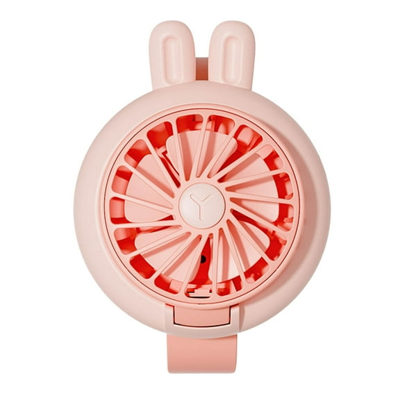 Harlier Personal Fan with Wrist Strap, Battery Operated, USB Rechargeable Fan Portable, LED Lights, 3 Adjustable Speed, Portable Fans for Kids Children Boys Girls Indoor Outdoor (Pink)