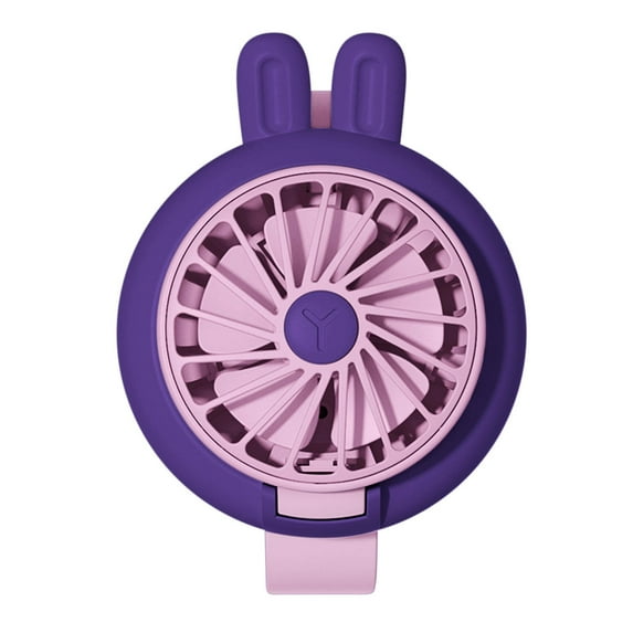 Harlier Personal Fan with Wrist Strap, Battery Operated, USB Rechargeable Fan Portable, LED Lights, 3 Adjustable Speed, Portable Fans for Kids Children Boys Girls Indoor Outdoor (Purple)