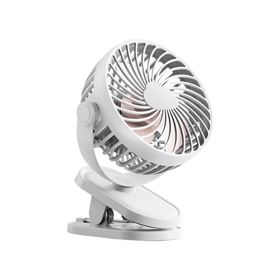 Harlier Portable Clip on Fan Battery Operated, Small Powerful USB Desk Fan, 3 Speed Quiet Rechargeable Mini Table Fan, 360° Rotate Personal Cooling Fan for Home Office Stroller Camping