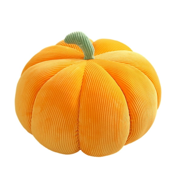 Harlier Pumpkin Throw Pillows, Soft Pumpkin Pillows Plush Toy, Halloween Fall Pillow Cute 3D Pumpkin-Shaped Plush Cushion, Fall Decorative Fluffy Throw Pillow Cushion (Orange, 7.1In)