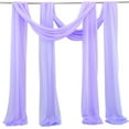 thumbnail image 1 of Harlier Sheer Window Scarf Valance Curtains, 29.5"x216.5" Extra Long Sheer Valances for Windows, Voile Swag Curtains for Living Room, Kitchen, Bedroom Decor, Weddings, Events (1PCS, Purple), 1 of 9