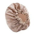 thumbnail image 1 of Harlier Shower Cap for Women, Silk Lined Shower Cap, Adjustable Size, Double Layer-Reusable, Waterproof and Breathable, Extra Large Shower Cap for All Hair Styles (Rose Gold), 1 of 7