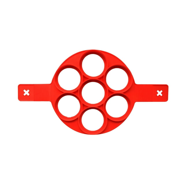 Harlier Silicone Non Stick Pancake Maker, 7 Circles Mini Pancake Mold