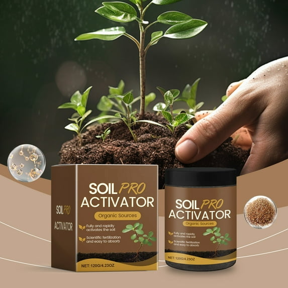 Harlier Soil Activated Treasure, Premium Soil Activated Treasure, Soil Plant Flower Fertilizer, Soil Activator for Raised Garden Beds, Potting Mix, Lawns and Gardens (120g/4.23oz)