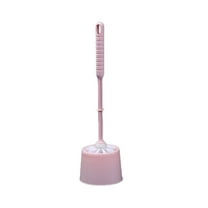 Harlier Toilet Brush and Holder, Compact Size Toilet Bowl Brush with Handle, Small Size Plastic Holder Easy to Hide, Space Saving for Storage, Drip-Proof, Easy to Assemble Deep Cleaning