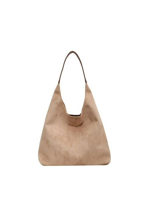 Tote Bag for Women, Slouchy Hobo Bags, Suede Bag, Shoulder Handbag, Leather Hobo Bags, Trendy Tote Bag, Casual Purse Bags (White)